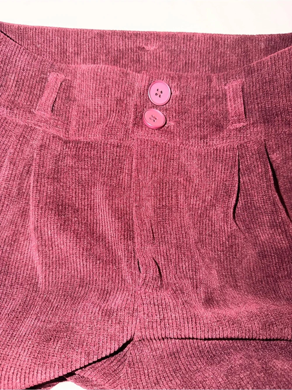 Cider Vintage-Inspired Ribbed Wide-Leg Pants in Deep Berry - Picture 2 of 4